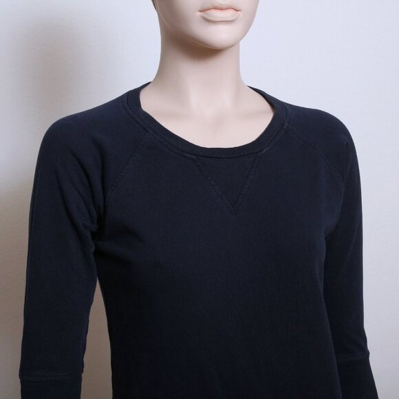 Lacoste 3/4 Sleeve Crew Neck Cotton Pullover Blue Women Size XS - Picture 4 of 10